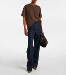 Футболка из хлопкового джерси Mae Khaite, Bark - фото 2