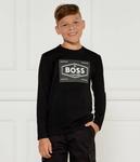 Лонгслив Boss Kidswear Regular Fit, черный - фото
