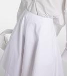 Юбка миди из хлопка Khaite, белый - фото 4