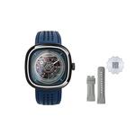 SEVENFRIDAY Часы Automatic Mechanical Movement Unisex Watch Blue Dial, T3/01 Blue+Biker Hat - фото 10