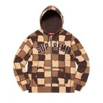 Толстовка Supreme Reverse Patchwork Zip Up Hooded Sweatshirt, Brown - фото