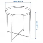 Стол-поднос, черный, 45x53 см, GLADOM IKEA - фото 7