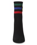 Женские носки Smiley Terry Patch Stripe Crew Socks MeMoi, Black - фото 2