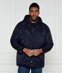 Куртка Guess Jeans Regular Fit с меховым капюшоном, синий - фото 3