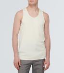 Майка из хлопкового джерси в рубчик Lemaire, Lemon Glaze - фото 3