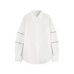 ELLE Рубашка Women's White Lapel Moderate - фото