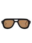 Thom Browne Eyewear солнцезащитные очки-пилоты, синий - фото