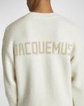 Мужской свитер с матовым логотипом Jacquemus, светло-бежевый - фото 7