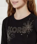 Блуза Regular fit Michael Kors Kids, черный - фото 4