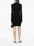 Платье мини в рубчик с вырезами Philosophy Di Lorenzo Serafini, черный - фото 3