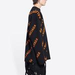 Свитер мужской Balenciaga, черный / оранжевый - фото 6