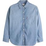 Levis Рубашка Women's Gray Blue Pointed Collar - фото