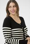 Кардиган Kaffe Curve LIZZY STRIPE, Black/Turtledove Half Stripe/Black - фото 4