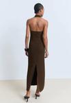 Платье макси HALTER NECK Mango, коричневый - фото 2