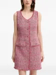 Твидовое платье мини Claudia Marciano, розовый - фото