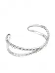 Браслет-манжета с кристаллами Hyperbola Swarovski, серебряный - фото 2