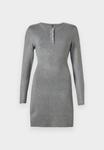Платье ONLY ONLMELLI BUTTON FLARED DRESS, Medium Grey Melange/Mottled Grey - фото 5