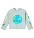 Свитер с аппликацией Stella McCartney Kids, зеленый - фото