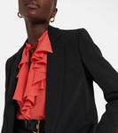 Однобортный блейзер из кади ETRO, черный - фото 4