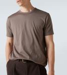 Хлопковая футболка Sunspel, Walnut - фото 5