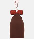 Мини-платье с вырезом Nensi Dojaka, Brown Orange - фото