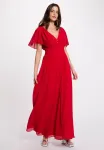 Длинное струящееся платье Morgan, Rouge - фото