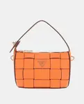 Маленькая сумка через плечо на молнии Guess, оранжевый - фото