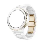 IBOANN Часы Strap Huawei Compatibility Ceramic Material, Three-bead ceramic convex (screw) - white (silver buckle) - фото 6