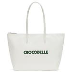 LACOSTE ПВХ сумка шоппер, Ecru - фото 2