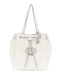 Белая сумка-шоппер на завязках Guess, белый - фото