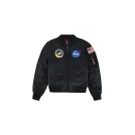 Куртка-бомбер Alpha Industries " Alpha Industries Kids - Куртки-бомберы MA-1 VF NASA Kids", черный - фото