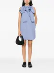 Поплиновое платье мини Sacai, синий - фото 2