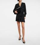 Бархатное мини-платье Alexane с блестками Marant Etoile, черный - фото 2