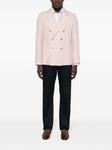 Меланжевый двубортный пиджак Tagliatore, розовый - фото 2