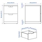 Комод с 2 ящиками NORDLI IKEA, 40x54 см, белый - фото 6