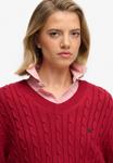 Джемпер Superdry & Co OVERSIZED V NECK, Bordeaux Red/Red - фото 4