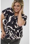 Блуза Kaffe Curve MAREN , Black Nature Organic Lines/Black - фото 6