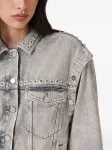 Джинсовая куртка с люверсами AllSaints, серый - фото 3