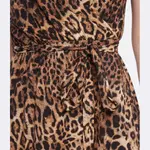 Бамбуковое платье Pinko, коричневый - фото 4