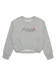 Толстовка с логотипом Marni Kids, серый - фото