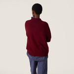 Кашемировый пуловер-поло MIU MIU, бордовый - фото 3