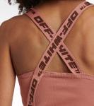 Платье миди с жаккардом и логотипом Off-White, Nude Brown - фото 5