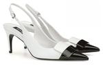 Туфли SR1 75mm Slingback Leather Pumps SERGIO ROSSI, белый - фото 4