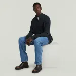 Свитер G-Star Structure half zip, черный - фото 6