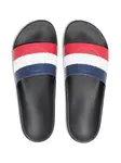 Шлепанцы Basile в полоску MONCLER, синий - фото 4
