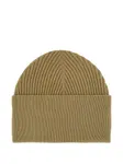 Шерстяная шапка в рубчик Studio Nicholson, зеленый - фото