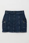 Джинсовая юбка для детей Guess, темно-синий - фото 3
