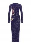 Платье макси DRAGON FLAME LONG SLEEVE Ed Hardy, синий - фото 7