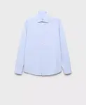 Мужская рубашка Regular-Fit из хлопка Mango, синий - фото 2