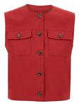 Жилет на пуговицах Theory, красный - фото